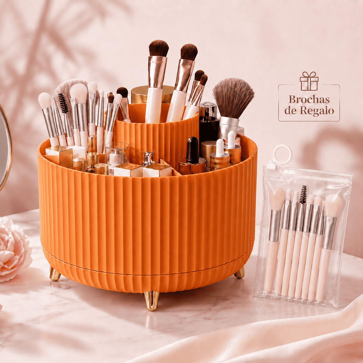 Organizador Premium de Maquillaje 360° + Brochas de Regalo | Velenz