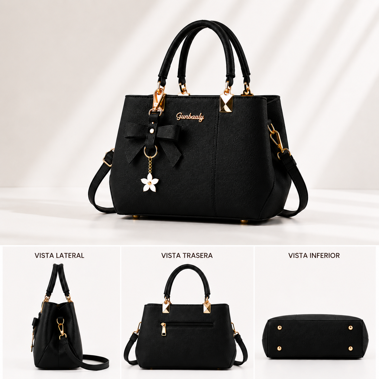 Bolsa Femenina de Cuero Genuino Impermeable - Diseño Premium con Correa Ajustable