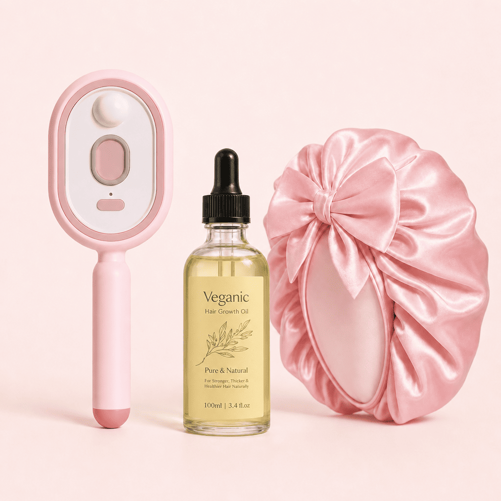 Lissora™ Cepillo Alisador Eléctrico 4 en 1 + Aceite Capilar y Gorro de Satén GRATIS