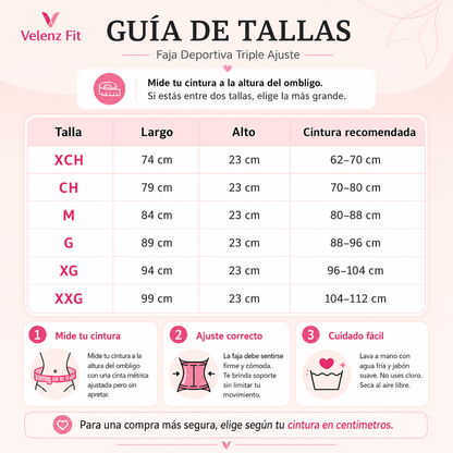 Faja Deportiva Modeladora Triple Ajuste para Mujer 