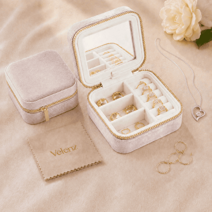 Joyero Premium de Viaje para Mujer + Paño Limpiador de Regalo