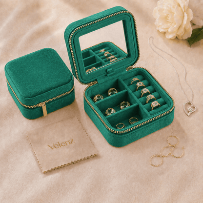 Joyero Premium de Viaje para Mujer + Paño Limpiador de Regalo