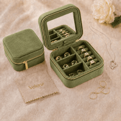 Joyero Premium de Viaje para Mujer + Paño Limpiador de Regalo