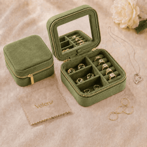 Joyero Premium de Viaje para Mujer + Paño Limpiador de Regalo