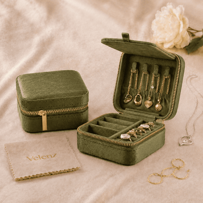 Joyero Premium de Viaje para Mujer + Paño Limpiador de Regalo
