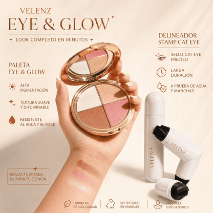 Kit de Maquillaje con Delineador y Paleta para Ojos