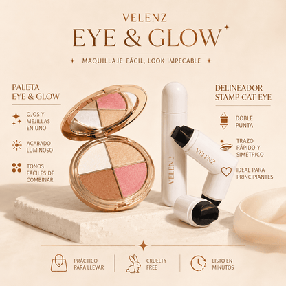 Kit de Maquillaje con Delineador y Paleta para Ojos