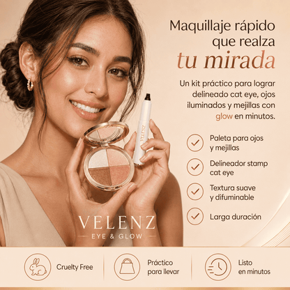 Kit de Maquillaje con Delineador y Paleta para Ojos