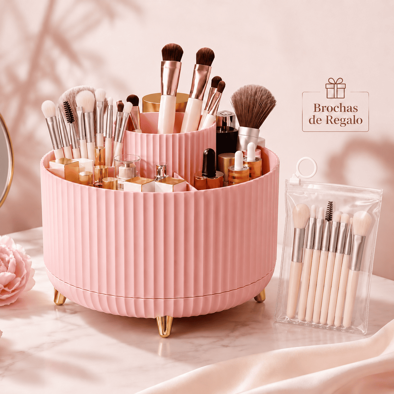 Organizador Premium de Maquillaje 360° + Brochas de Regalo | Velenz