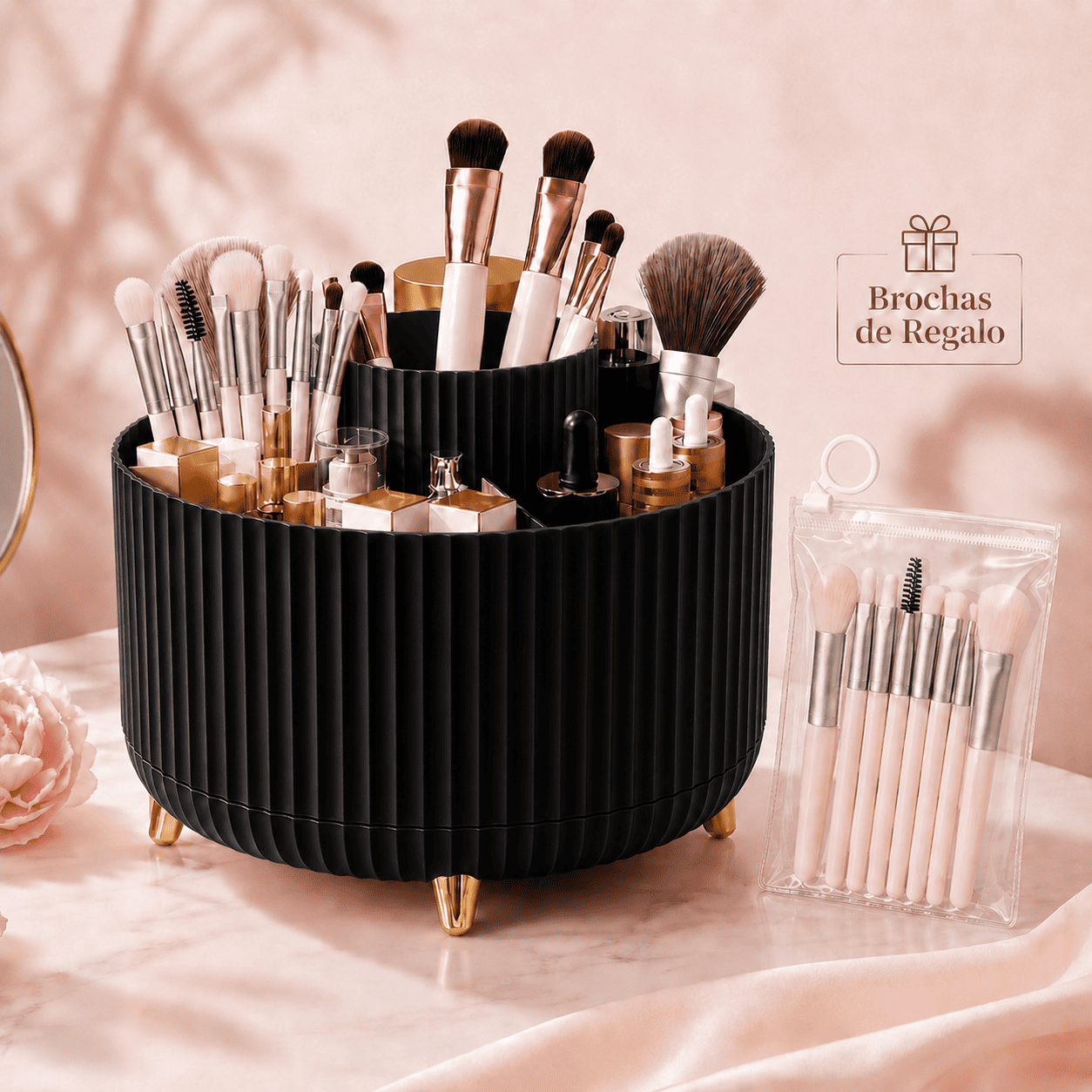 Organizador Premium de Maquillaje 360° + Brochas de Regalo | Velenz