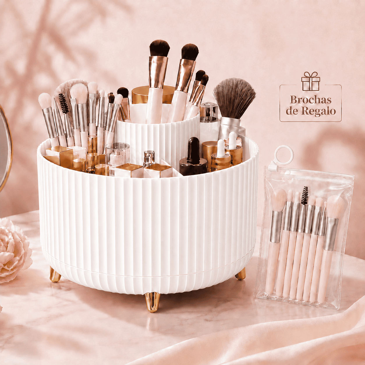 Organizador Premium de Maquillaje 360° + Brochas de Regalo | Velenz