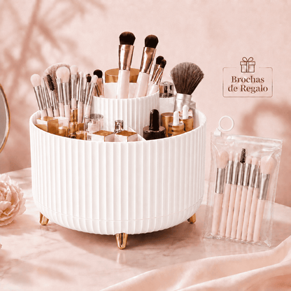 Organizador Premium de Maquillaje 360° + Brochas de Regalo | Velenz