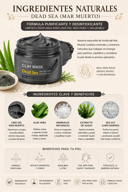 Mascarilla Facial Detox de Arcilla 