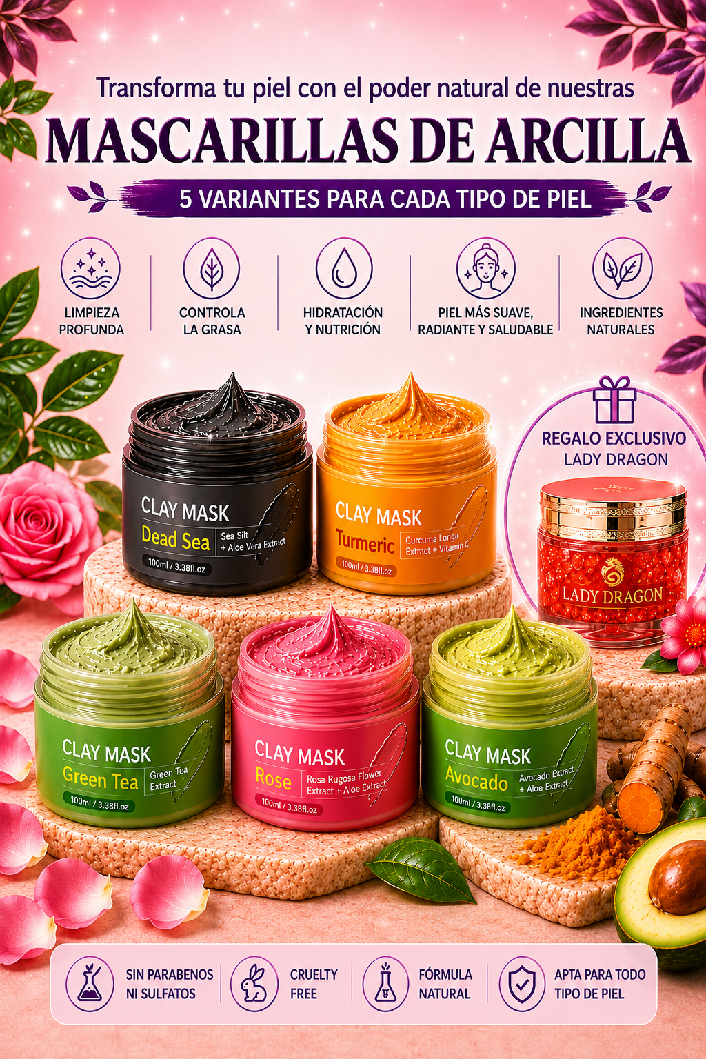 Mascarilla Facial Detox de Arcilla 