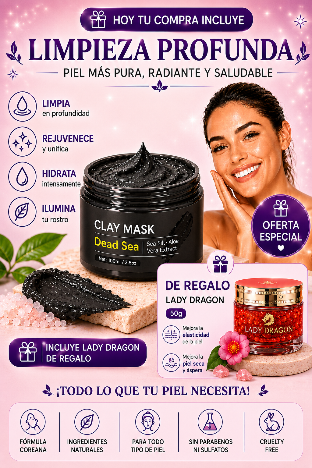 Mascarilla Facial Detox de Arcilla 