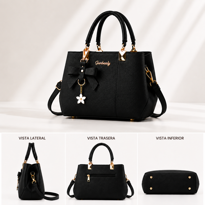 Bolsa Femenina de Cuero Genuino Impermeable - Diseño Premium con Correa Ajustable