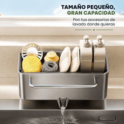 Organizador de Cocina Antióxido para Esponjas y Cepillos | Instalación sin Herramientas