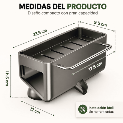 Organizador de Cocina Antióxido para Esponjas y Cepillos | Instalación sin Herramientas