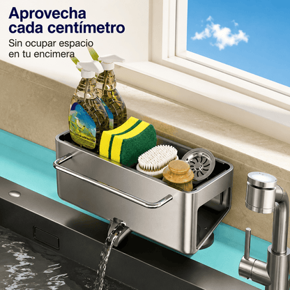 Organizador de Cocina Antióxido para Esponjas y Cepillos | Instalación sin Herramientas