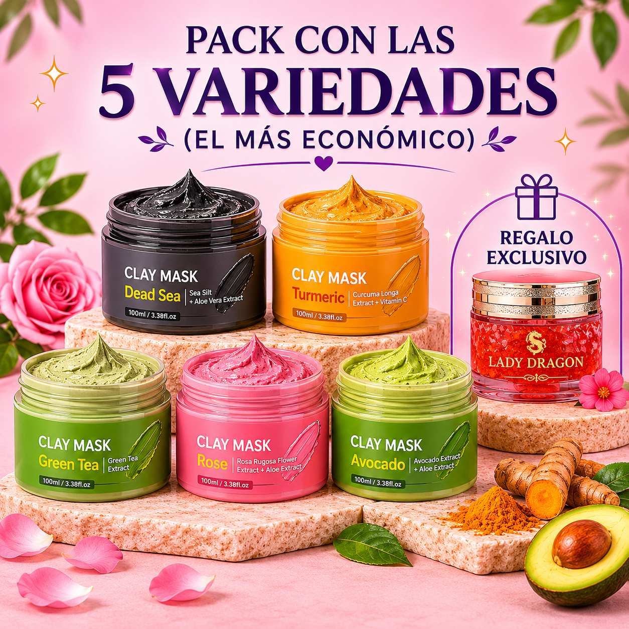 Mascarilla Facial Detox de Arcilla 