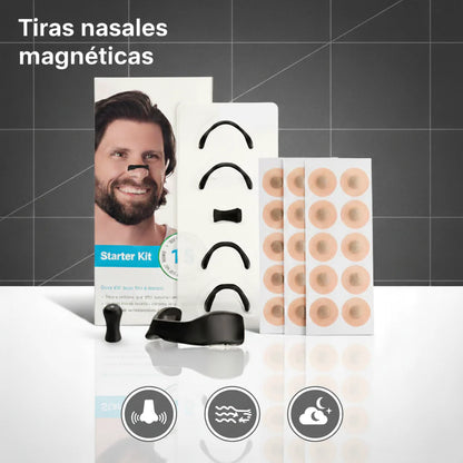 SET DE TIRAS NASALES MAGNÉTICAS ANTIRRONQUIDOS Y DEPORTIVAS