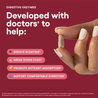 Gwynne Enzimas Digestivas + Probióticos Orgánicos – Apoyo Natural para la Digestión – Frasco con 60 Cápsulas