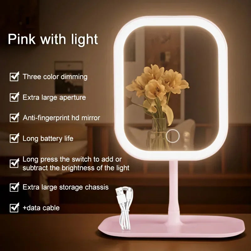 Espejo LED de Maquillaje con Paleta Glow de Regalo | Velenz