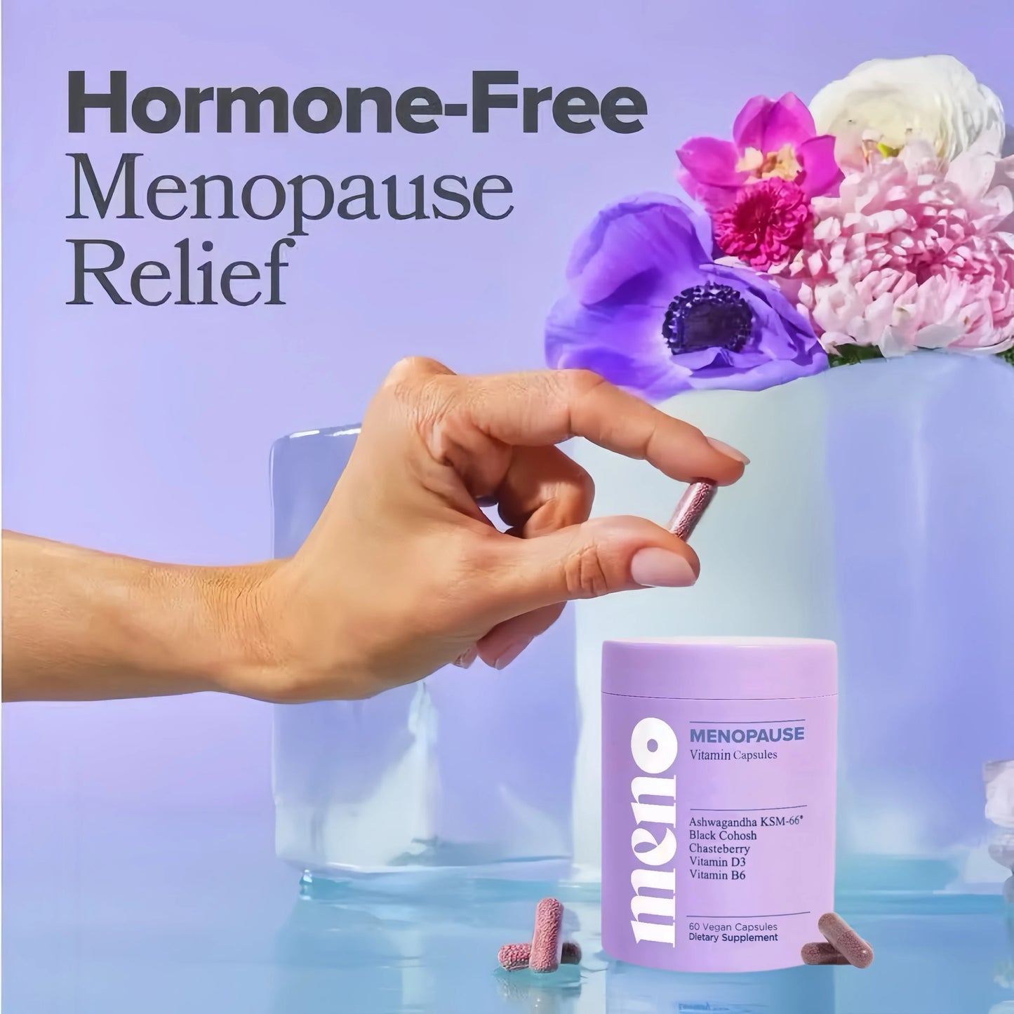 Suplemento vitamínico para la menopausia sin hormonas, con Cimicifuga racemosa, que ayuda a aliviar los sofocos