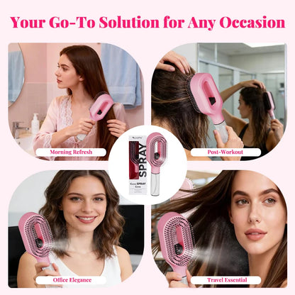 4 in 1 Hair Care Kit Scalp Massage Brush Applicator Bottle Hair Comb Spray Bottle Detangler Brush for Hair Scalp Treatment