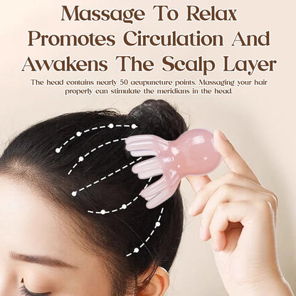 4 in 1 Hair Care Kit Scalp Massage Brush Applicator Bottle Hair Comb Spray Bottle Detangler Brush for Hair Scalp Treatment