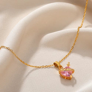 Collar Sagrado Corazón de María Rosado para Mujer