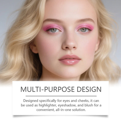 Paleta de sombras de ojos, iluminador y rubor, multifuncional 3 en 1, realza la delicadeza del maquillaje, ideal para el día a día y las fiestas, fácil de aplicar