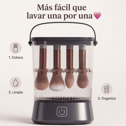 Limpiador Eléctrico de Brochas de Maquillaje + 13 Brochas Premium Gratis