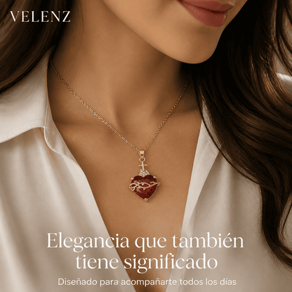 Collar Sagrado Corazón de Jesús + Aretes GRATIS