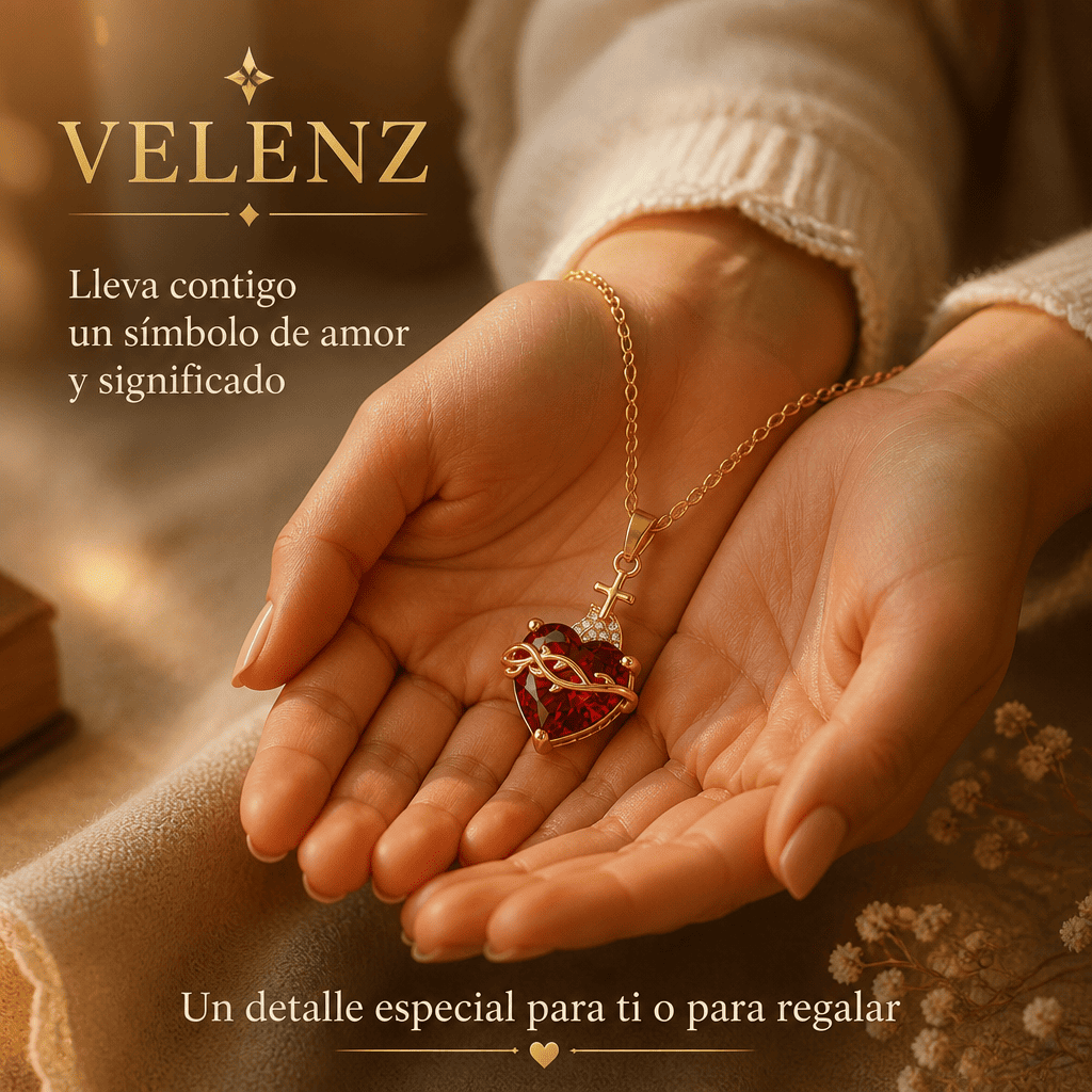 Collar Sagrado Corazón de Jesús + Aretes GRATIS