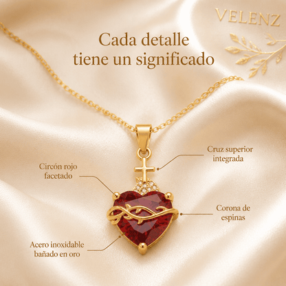 Collar Sagrado Corazón de Jesús + Aretes GRATIS