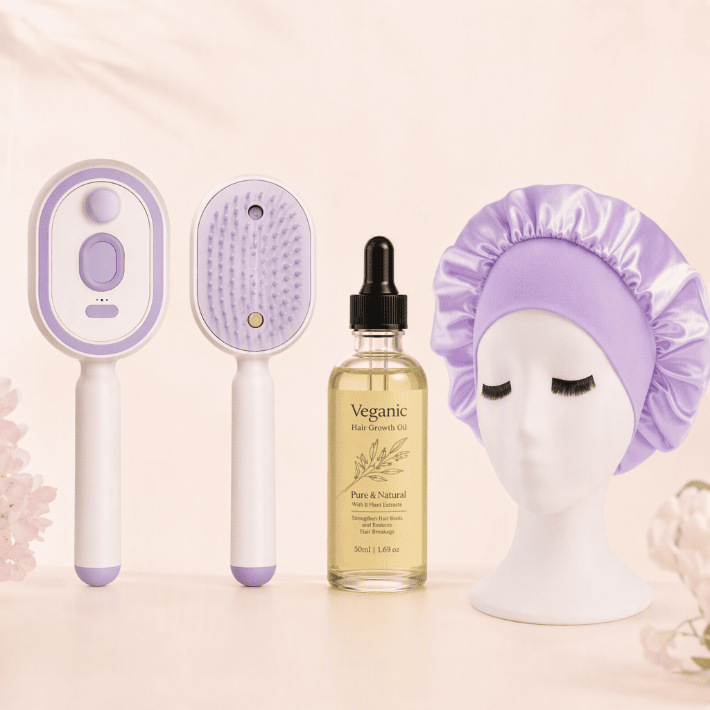 Lissora™ Cepillo Alisador Eléctrico 4 en 1 + Aceite Capilar y Gorro de Satén GRATIS