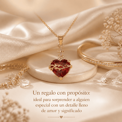 Collar Sagrado Corazón de Jesús + Aretes GRATIS