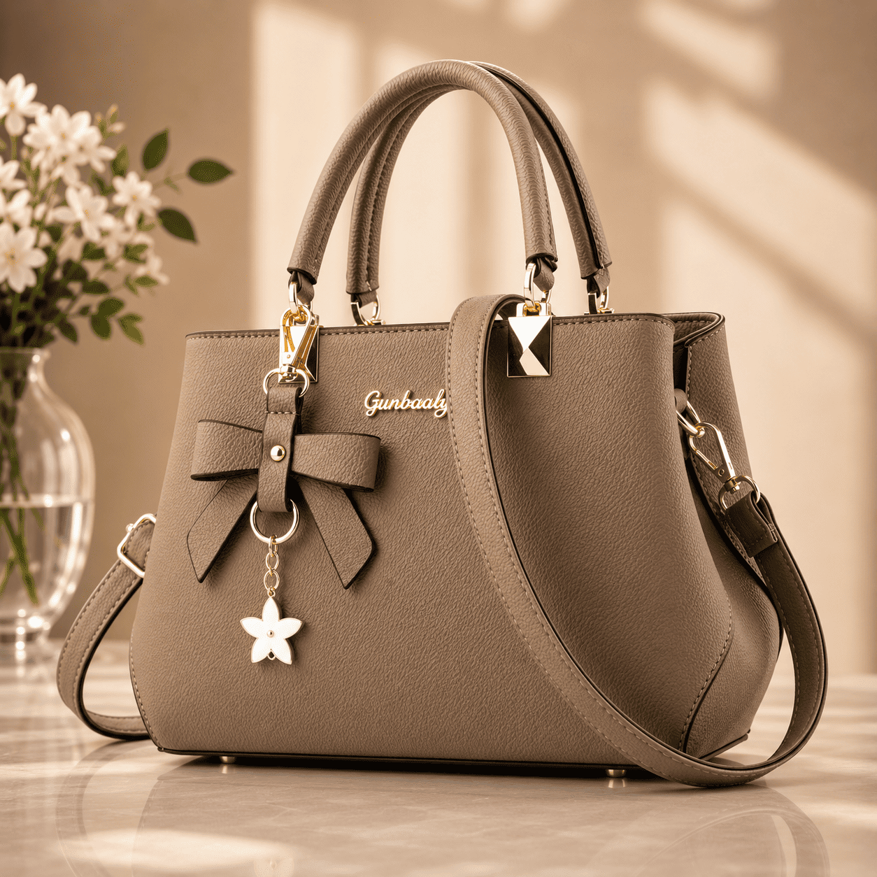 Bolsa Femenina de Cuero Genuino Impermeable - Diseño Premium con Correa Ajustable